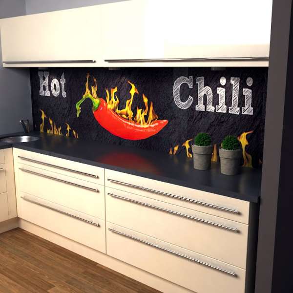 Küchenrückwand Hot Chili in kueche