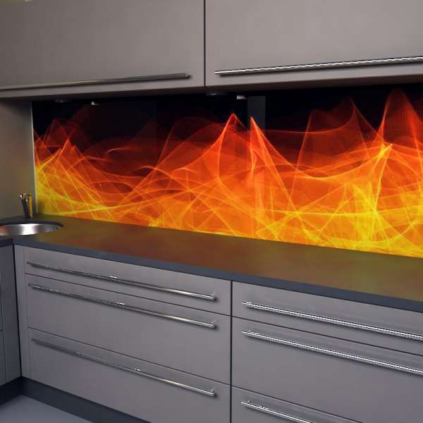 Küchenrückwand im Flammendesign 02