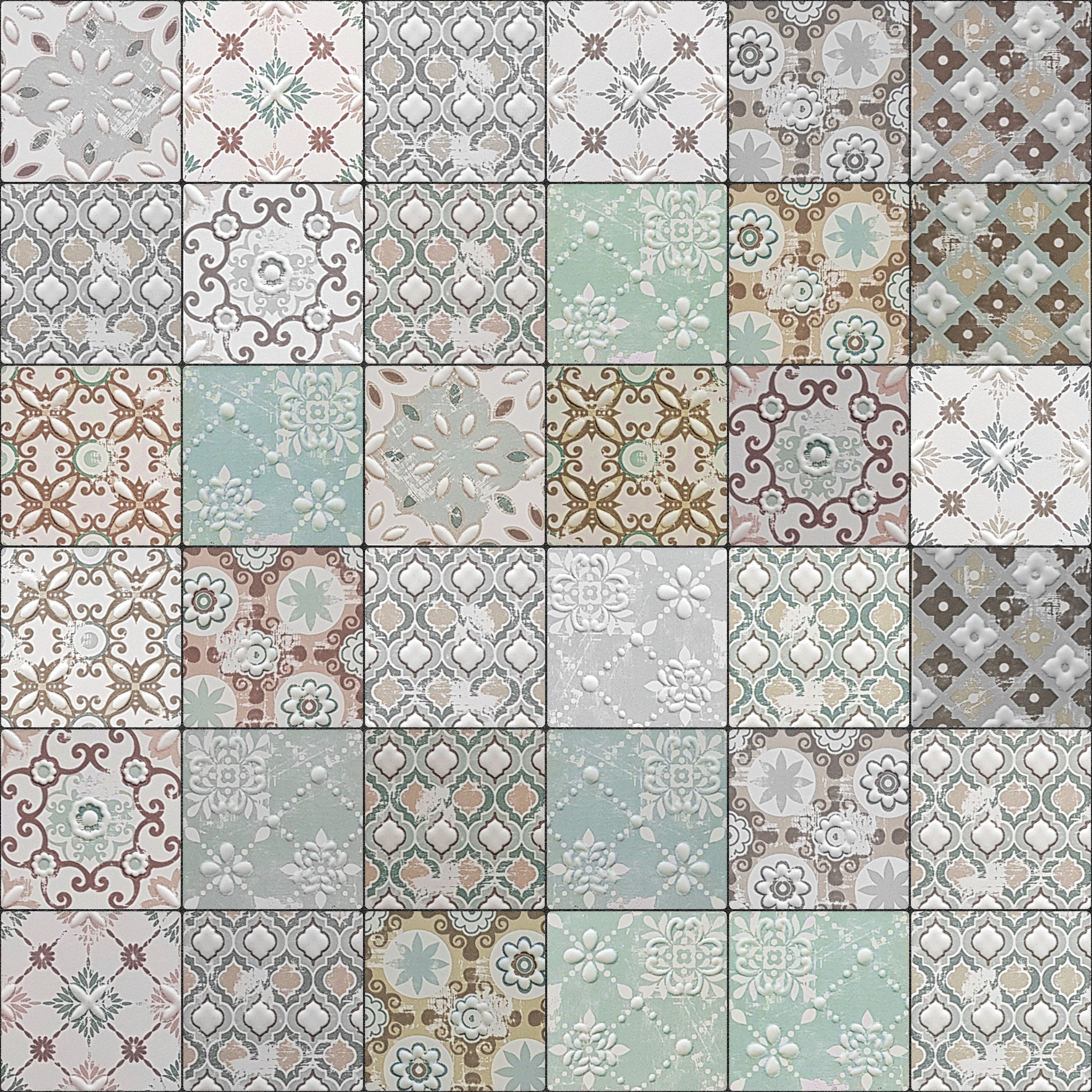 Duschruckwand Portugiesische Retro Fliesen Fofela De