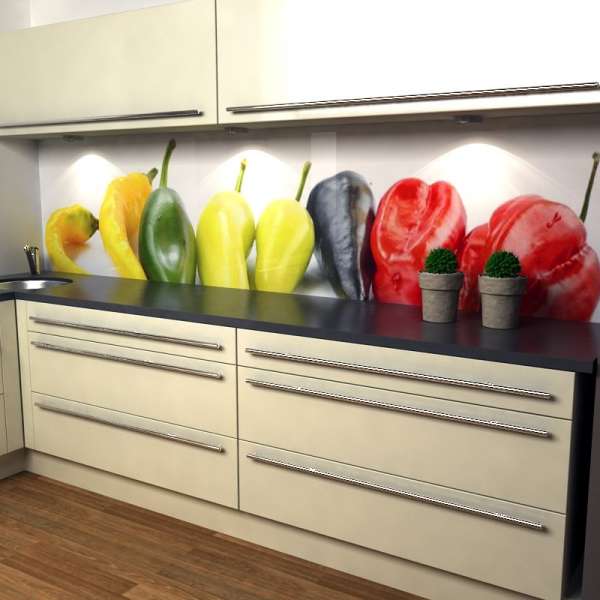 Küchenrückwand Chili Colors